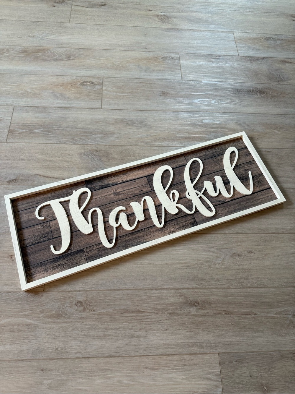 Large Fall & Thanksgiving “Thankful” Wall Art